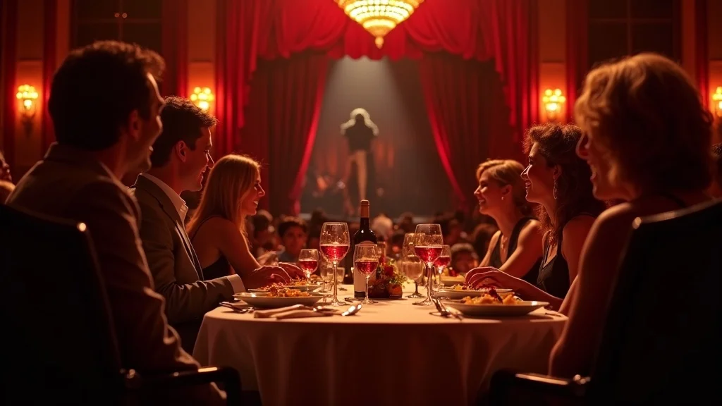 Guests dining and laughing during a Branson dinner show